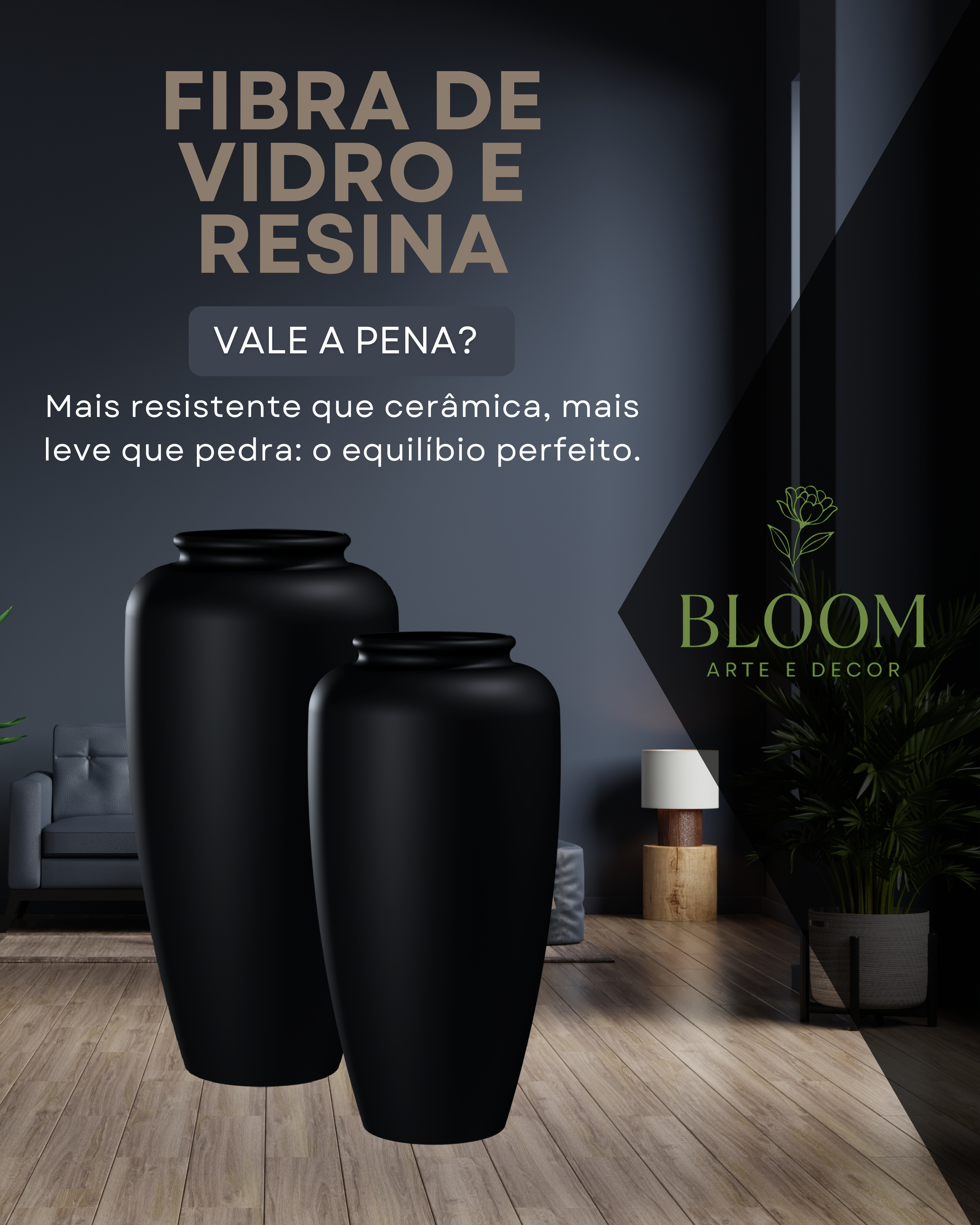 Arranjo floral com bambu mosso